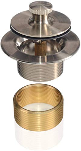 Bathtub Drain Conversation Kit Assembly,Lift And Turn Tub Drain Kit,All Brass Construction Easy Installation,Brushed Nickel #TOP1