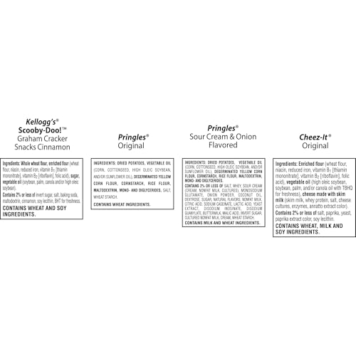 Kellogg's Cheez-It, Pringles & SCOOBY-DOO Lunch Box Snacks, Variety Pack, 27.05oz Box (30 Count)