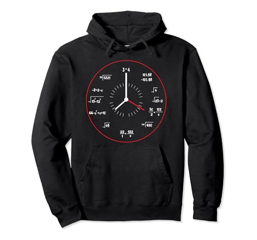 Cool Clock Time Math Watch Matematician Formula School Sudadera con Capucha