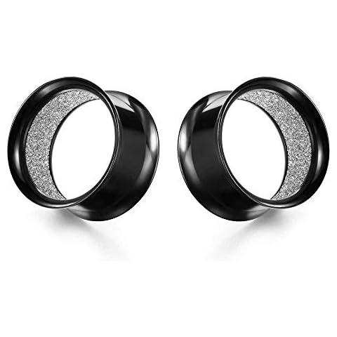 COOEAR Upgrade Eyelet Tunnels And Plugs Flesh Ear Gauges Earrings Piercing Double Flared Stretchers Expander 6mm to 25mm Cover