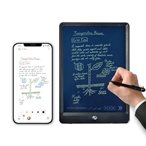 Smart Pen + Writing Board Set, SmartPen Real-time Sync for Digitizing, Storing, and Sharing Paper Notes, Use with Ophaya Pro+ App, Compatible with Android and iOS