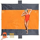 BENETA Beach Blanket Sandfree 103' x 87' Large Beach Mat for 4-7 Adults Outdoor Camping Hiking...