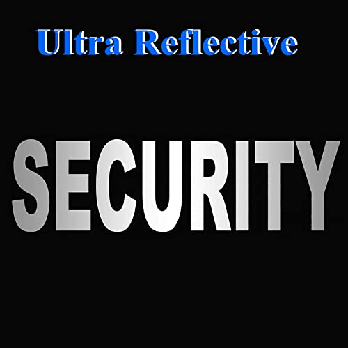 Security Hook and Loop Patch Ultra Reflective Security Patch Durable Fabric Patches for Officer Guard Men Custom Uniforms Vest, Jacket, Carrier, Gear, Bag, Hat Black 2 Pack