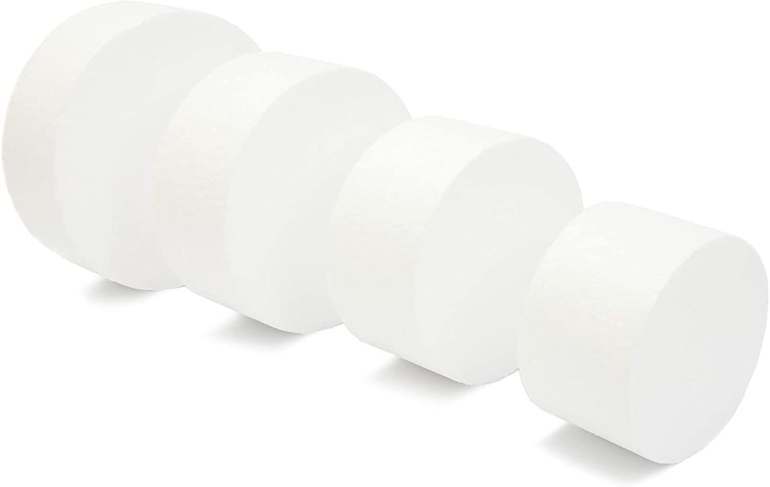 Bright Creations Foam Cake Rounds 4-Tier Dummy Set - 5, 6, 7 & 8-Inch Tiers, White - Dummy Cakes for Decorating Practice