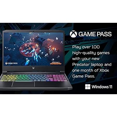 Acer Predator Helios 300 PH315-54-760S Gaming Laptop | Intel i7-11800H | NVIDIA GeForce RTX 3060 GPU | 15.6 FHD 144Hz 3ms IPS Display | 16GB DDR4 | 512GB SSD | Killer WiFi 6 | RGB Keyboard