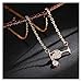 NinNn Gioielli Cubic Silver Color Nut Tassel Castelli Little Heart Collana Regalo Pendente Cordino Extender (Gem Color : White Rose Gold)