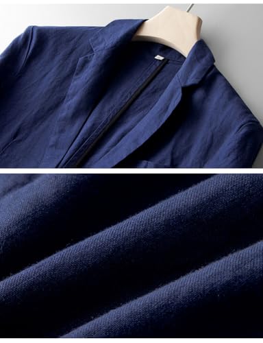 IDEALSANXUN Mens Linen Blazer Casual One Button Lightweight Suit Jackets Sports Coat4