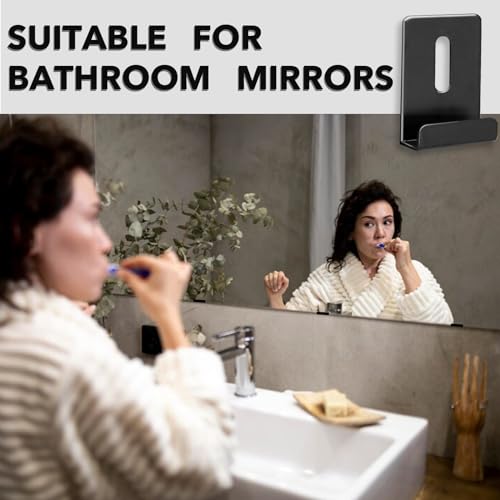 Image of Wall Mounting Mirror Hanging Kit, 8Pcs Metal Mirror Clips, Black Large Heavy Duty