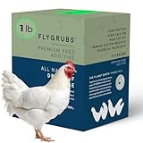 FLYGRUBS 1lb Dried Black Soldier Fly Larvae, High-Calcium Chicken & Bird Feed, Non-GMO, Meal Worms for Chickens, Ducks, Turkeys, Quails, Turtles