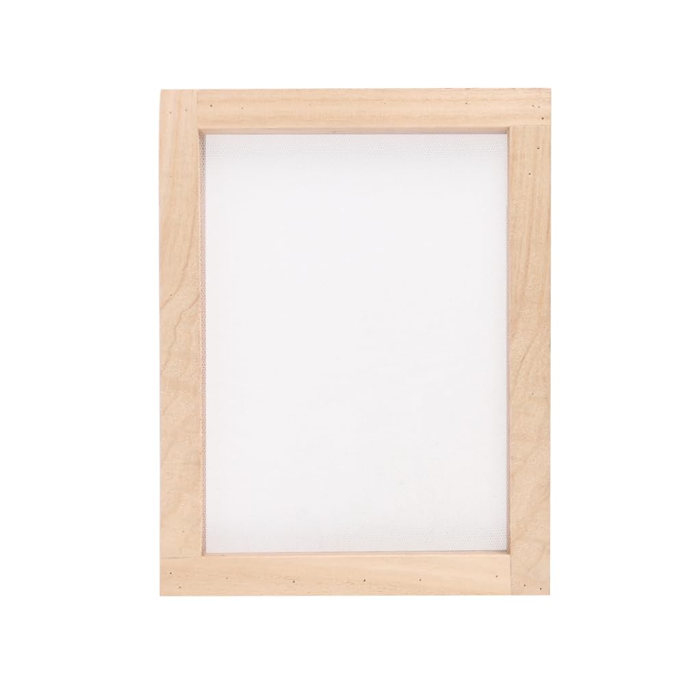 Ancllo Ancient Paper Making Method Wooden Paper Making Crafting Papermaking Mould Frame Screen For Diy Handcrafts Supplies 19X25cm