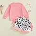 Kayotuas Western Toddler Girl Clothes Birthday Girl Outfit Cowgirl Boots Sweatshirt Tops Tassel Feather Trim Mini Skirt Set (Pink, 1-2T)