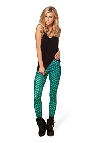 Sister Amy 43483-8386 Girl Dragon Scales Printed Ankle Elastic Tights Legging thumb #1