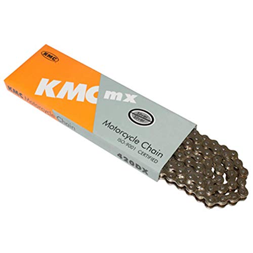Cadena KMC 420DX reforzada de 134 eslabones que mejora la tracción en tu moto off-road