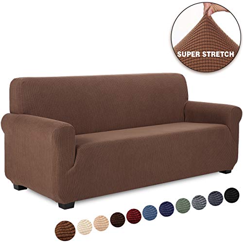 TIANSHU Stretch Jacquard Couch Cover, 1-Piece Couch Cover for Sofa, 3 Cushion Sofa