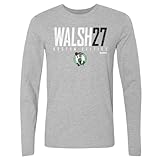 500 LEVEL Jordan Walsh Boston Celtics Long Sleeve Shirt - Jordan Walsh Boston Celtics Elite WHT (Heather Gray, X-Large)