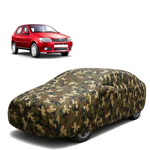 Image of Sulfar 100% Waterproof Car Body Cover Compatible with Mirror for Fiat Palio Stile with Long Lasting Durable Material (Triple Stitched, Full Bottom Elastic, Camouflage Army)