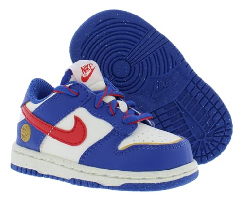 Nike Dunk Low Infant/Toddler Shoes Size 8, Color: Game Royal/University Red/Sail-White/Eggshell White4