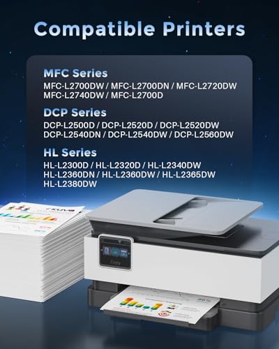 TN2320 Toner kompatybilny z Brother TN2320 TN2310 Toner do Brother MFC-L2700DW MFC-L2700DN MFC-L2720DW HL-L2340DW HL-L2300D DCP-L2520DW DCP-L2540DN MFC-L2740DW HL-L23333333 60DN (33) 6czarny)