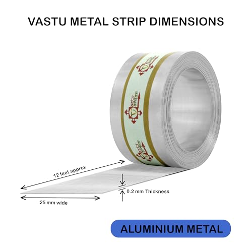 Image of Aluminium Strip | 1 INCH | Pack of 1 | Vastu Strip | Strip for Vastu Remedy | Width-25mm, Thickness-0.2mm, Length-12 Feet Approx.