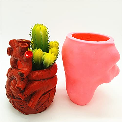 Heart Flower Pot Silicone Mold For Succulent Plants Concrete Clay Cement Vase Mold Candle Holder Mold Fondant Cake Chocolate Mold #TOP29