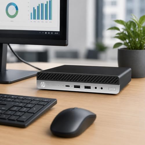 HP EliteDesk 705 G5 Desktop Mini Computer PC, AMD Ryzen 5 Pro 3400 Processor, 8GB RAM, 256GB SSD, DisplayPort, RJ-45, Windows 11 Pro (Renewed) - 4
