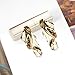 Seakuur Statement Geometric Texture Earrings for Women Large Fashion Irregular Minimalism Metal Simple Modern Earrings Rectangle Large Hypoallergenic Leaf Earrings (Gold)