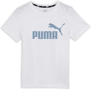 PUMA Boy Cotton Printed Regular Fit ESS Logo Tshirt