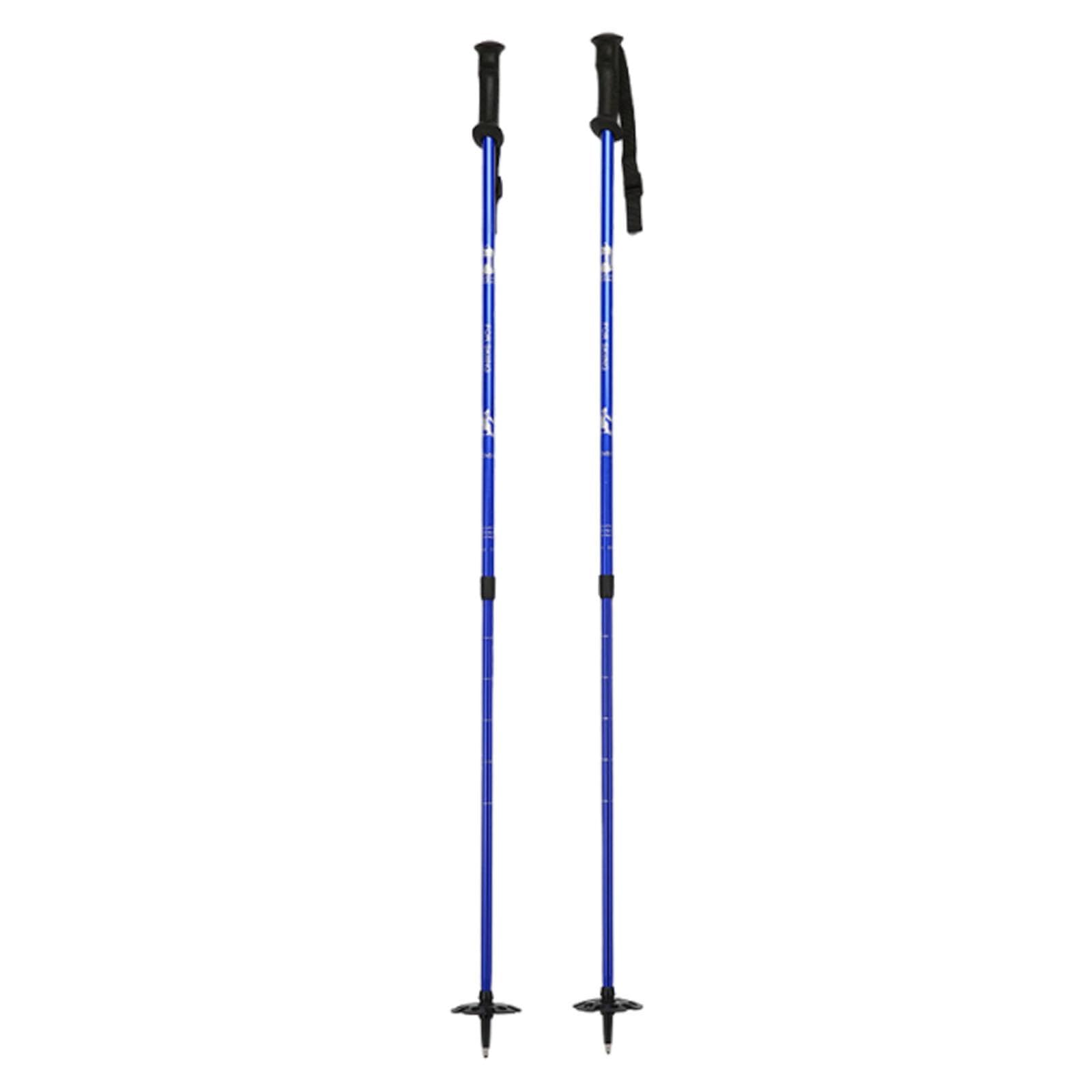 2 Pièces Bâtons de Randonnée Ski Télescopique Aluminium Alliage Système de Verrouillage Rapide Poignée Confortable Adapté Aux Expéditions Activités Ne