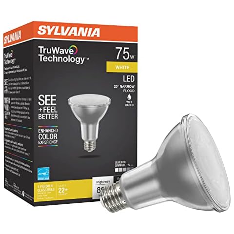 Sylvania LED TruWave Natural Series PAR30LN Long Neck Light Bulb, 75W = 9W, Medium Base, Dimmable 3000K Neutral White - 1 Pack (40910) Cover