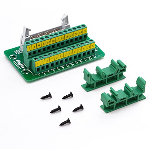Módulo IDC26 de 2x13 pines con paso de 0.12 pulgadas y soporte para carril DIN C45 rígido