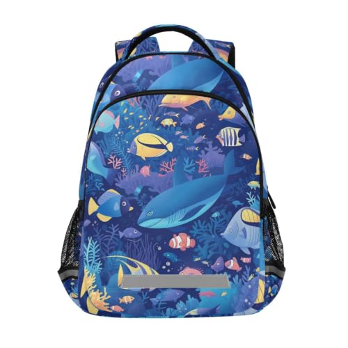 Cartable sac à dos école enfant motif animal marin voyage ado