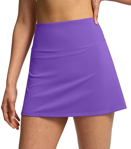Soothfeel 14.5" Skort Skirts for Women with Shorts & 2 Pockets Tennis Skirt