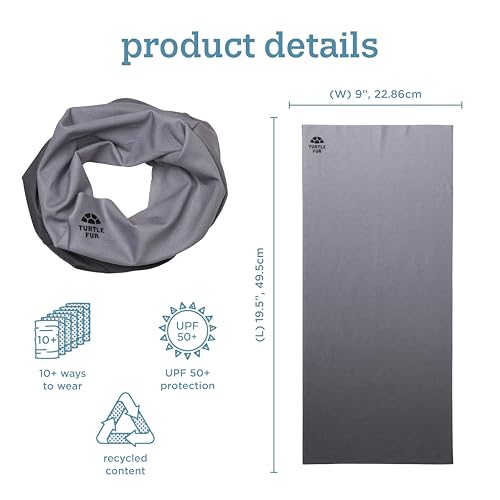 Turtle Fur Comfort Shade Tube, Cooling Neck Gaiter UV Facemask, UPF 50+, Over 10 Ways to Wear4