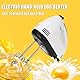 WAVATA Handmixer 260 W sieben Geschwindigkeiten einstellbar elektrischer Mixer mit Knethaken und Rührbesen weiß