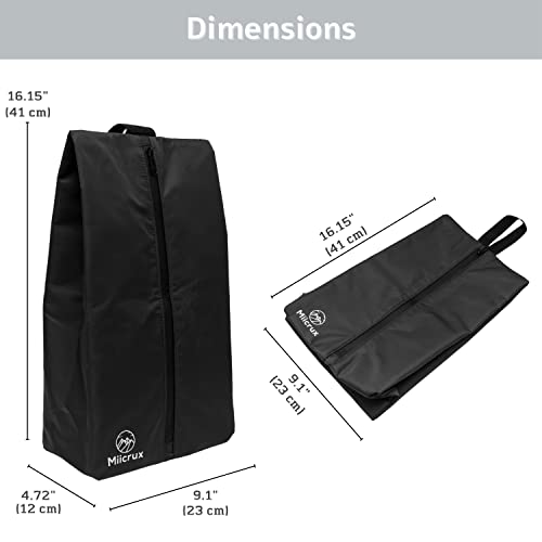 Miicrux Travel Shoe Bag, Smell Proof Water Resistant, Storage, Organizer Pouch With Zipper For Men And Women, Gray #TOP4