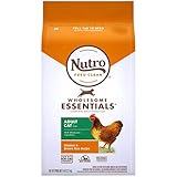 NUTRO WHOLESOME ESSENTIALS Natural Dry Cat Food, Adult Cat Chicken & Brown Rice Recipe Cat Kibble, 5 lb. Bag