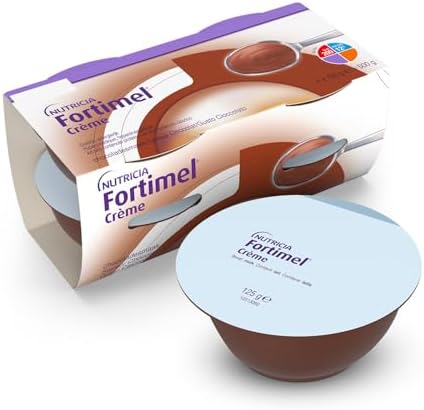 NUTRICIA FORTIMEL CREME - Supplemento Nutrizionale per la Gestione Dietetica della Malnutrizione, Cremoso, adatto per problemi di Deglutizione, Alimento a Fini Medici Speciali, Cioccolato - 4x125ml Fortimel - integratore