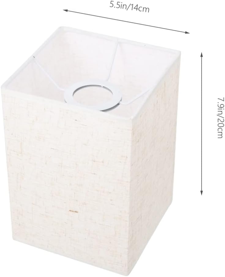 BESPORTBLE 2pcs Linen Lampshade Lamp Shade Accessory Square Replacement Hanging Ceiling Small s Desktop Desk Spider Office Led