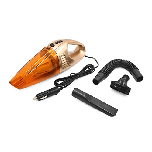 Ruilogod 12V portátil portátil seco seco aspiradora Polvo Polvo Tono Oro para Auto Auto