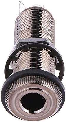 Output Mono 1/4 Barrel Jack Plug Brass Socket Long Fits Bass Electric Guitar