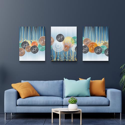 DZRWUBHS Large Wall Art For Bedroom Wall Decorations For Living Room Boho Wall Decor For Bathroom Modern Office Wall Paintings Abstract Canvas Wall Pictures Artwork Minimalist Home Decor 3 Pieces