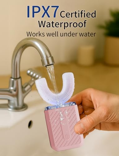 Image of U-Shaped Electric Toothbrush for Adults with 3-LED Modes, Automatic Toothbrush with IPX7 Waterproof, ultrasonic Toothbrush for Adult