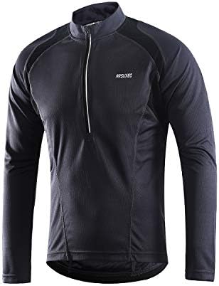 ARSUXEO Men's Half Zipper Cycling Jerseys Long Sleeves Mountain Bike Shirts 6031