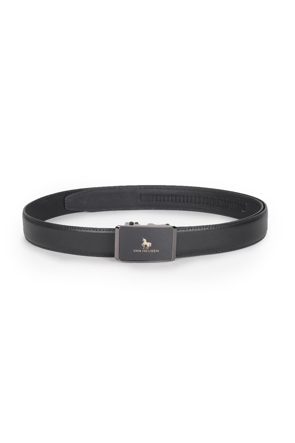 van heusen Men Black Textured Formal Belt-picture-14