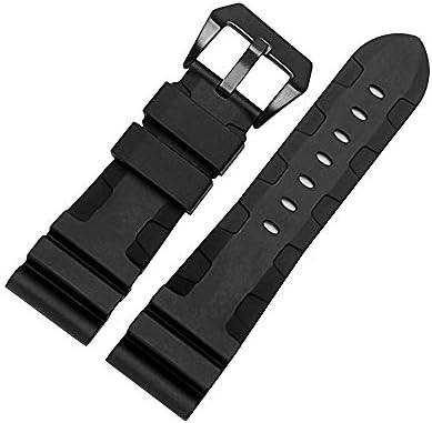 Finjin R 24mm Rubber Diver Replacement Watch Band PVD Buckle fit for Men Panerai Luminor Radiomir 42mm