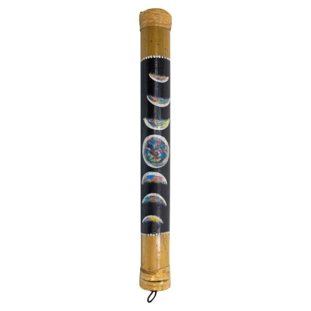 KHEOPS | Bamboo Rain Stick Instrument | Moon Phases | Handcrafted Wooden Musical Instrument for Meditation, Relaxation & Rhythm | Gentle Rain Sound Effect | Small 15.5" | US-Based Business-image-24