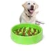JASGOOD Slow Feeder Dog Bowl New Arriving Fun Feeder Slow Feeding Interactive Bloat Stop Dog Bowls,Green, Medium
