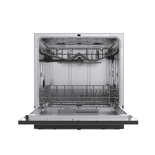 Image of Midea 8 Place Setting Countertop Dishwasher, 6 Wash Programs, Intensive Wash, Water Efficient (Portable Table Top, Compact Design, Suitable for Indian Utensils, Small Family Use)