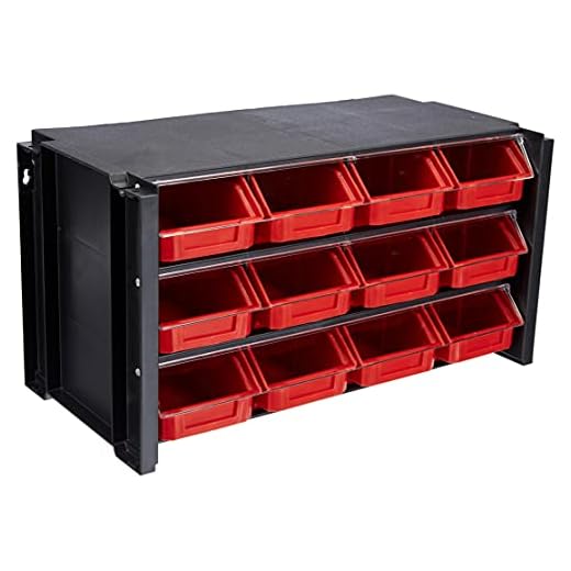 Tayg - Estante con clasificador apilable plástico 12 cajones