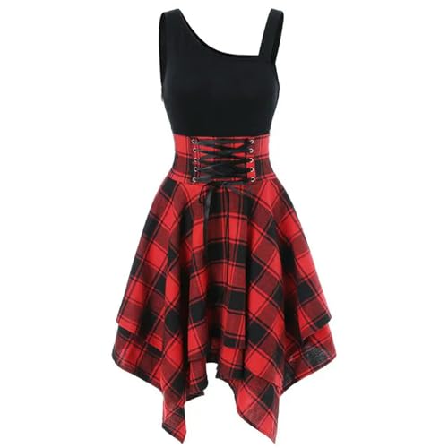 Robe style preppy sexy à carreaux jupe courte gothique punk chic